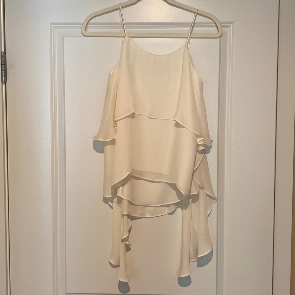 Alice + Olivia Maribel Silk Draped Cami